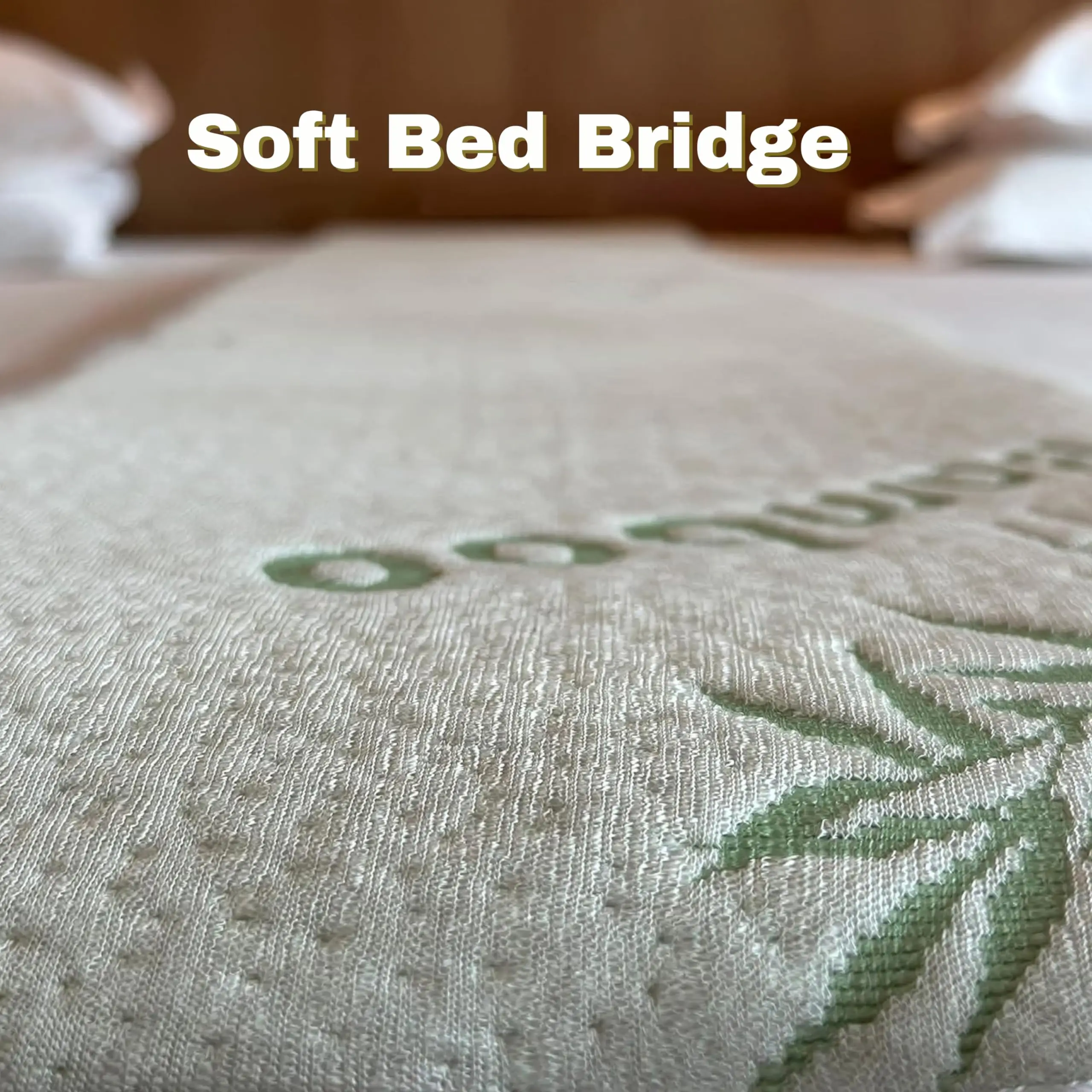 10inch extra wide  Bamboo Bed Bridge Twin to King Converter Kit Wide Gap Filler with 2 Inch Wide Strap and 4 Sheets Fasteners