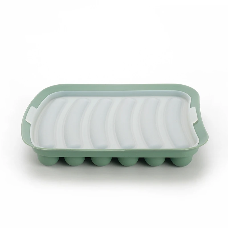 OEM Factory 6 Cavity Sausages Mold Silicone Diy Hot Dog Making Mould Household Sausages Baking Tools