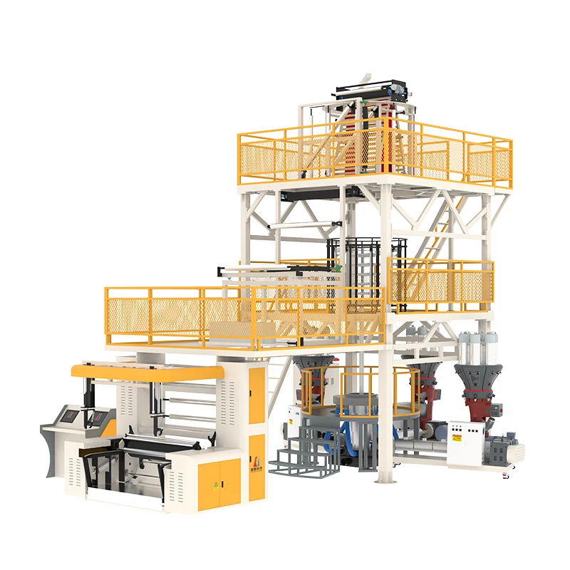 Plastic Nylon Blown Film Machine ABC/ABA Automatic Vertical Rotary Blowing Film Extruder