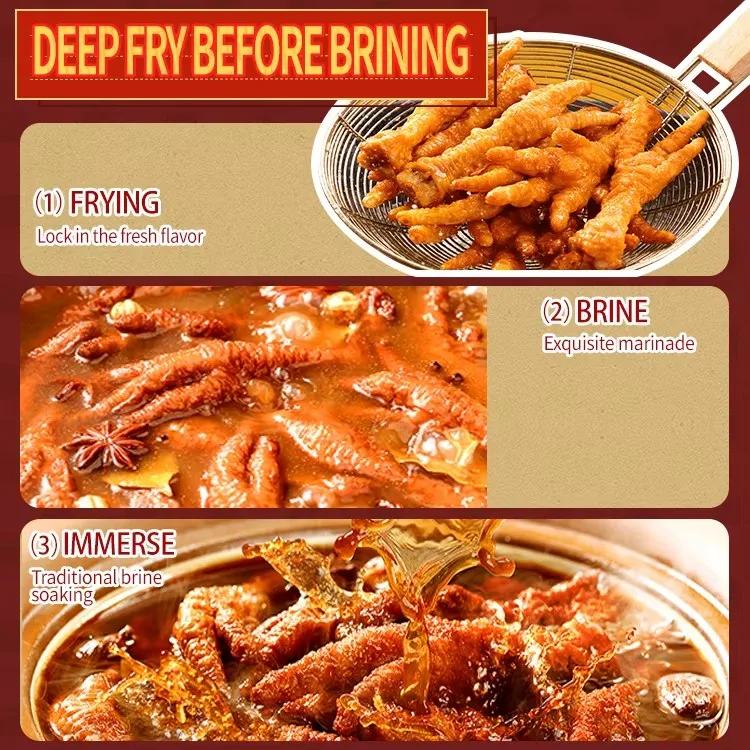 105g Chinese Chicken Feet Food Meat Snacks Halal Spicy Pickled tiger Skin Chicken Feet Snacks