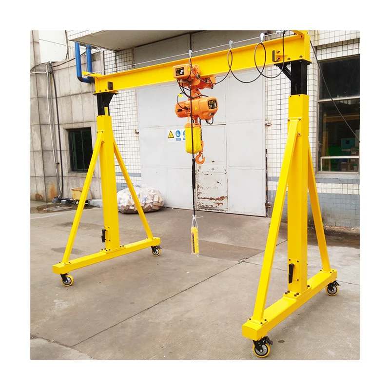 global industrial harga portal single beam small gantry crane system with electric wire rope hoist