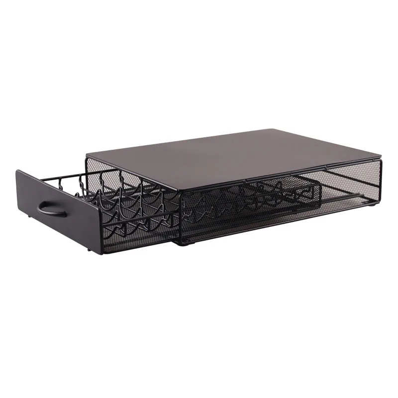 Wholesale Custom Metal Organizer Coffee Pod Storage Drawer Coffee Capsule Holder