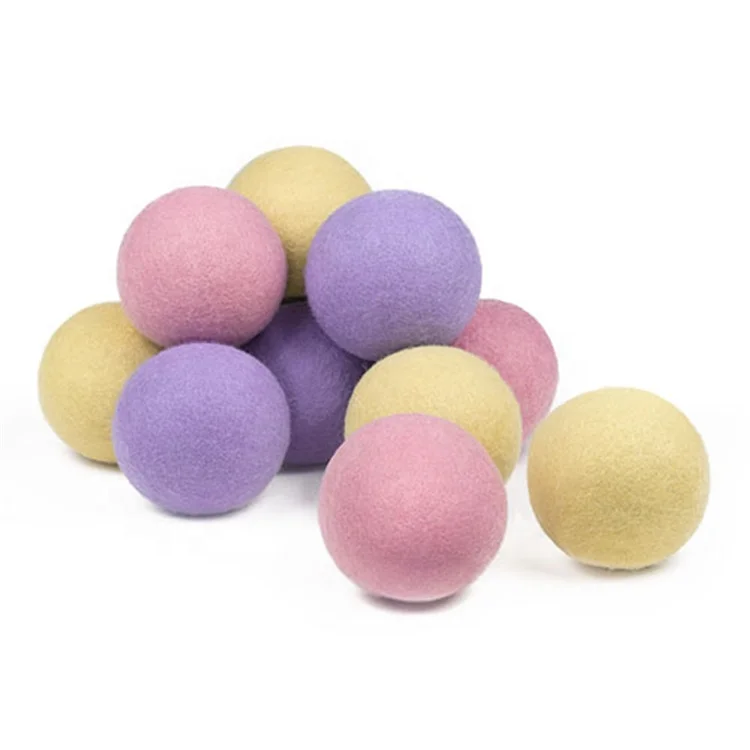 YUJIN 100%  New Zealand wool colored wool dryer ball wholesale lot