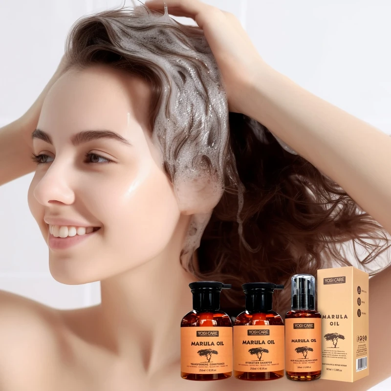 Free Sample Marula Oil Soft Moisturizing Sulfate  Free Shampoo And Conditioner Hair Care Set
