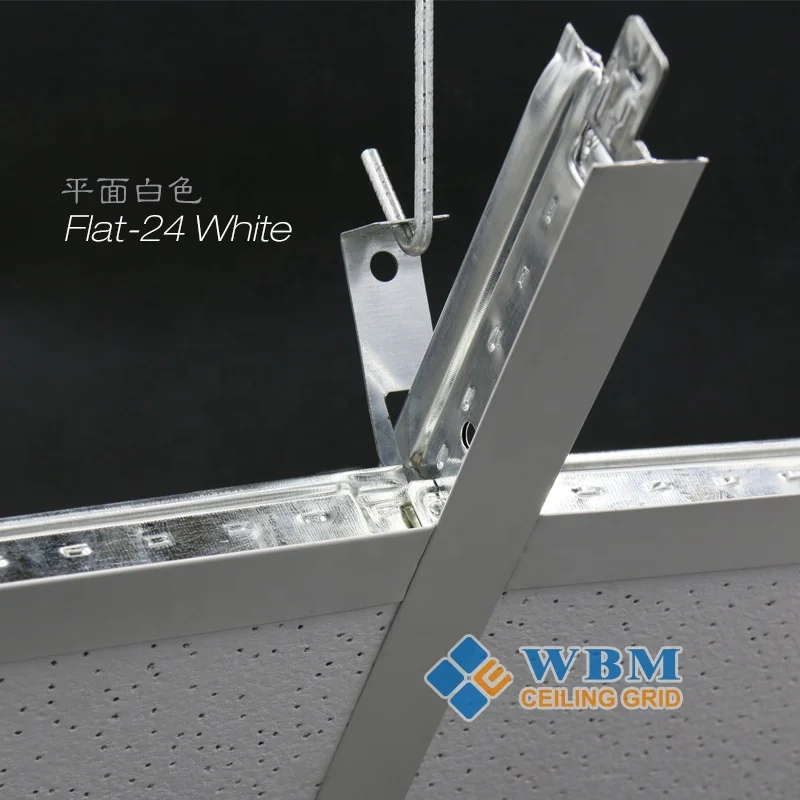 WBM Hot Sale Suspended Ceiling T Grid T-24 Width System/grid ceiling/ceiling grid components Flat Black 32/38