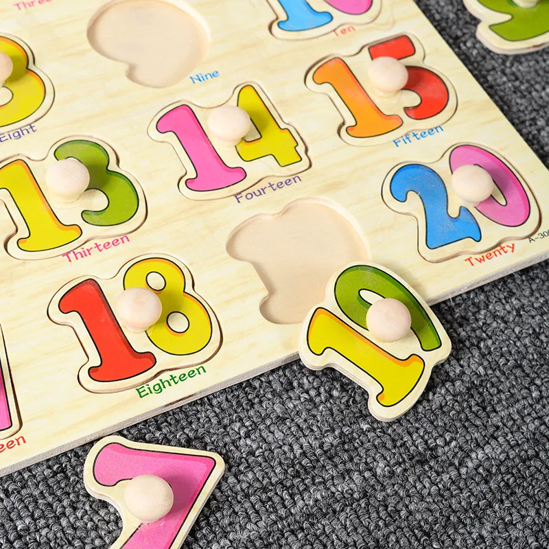Alphabet Shape Numbers Fruits Sea Animals Wooden Puzzles For Kids