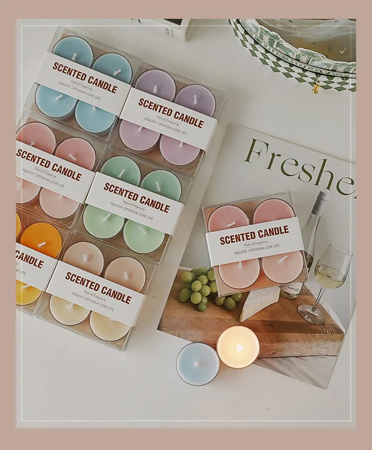 Creative scented tealight candle small gift 4 Hours for Shabbat Weddings Christmas Home Decorative 4 pack