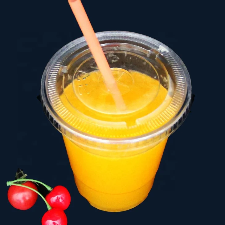 
16oz biodegradable clear plastic juice cup 