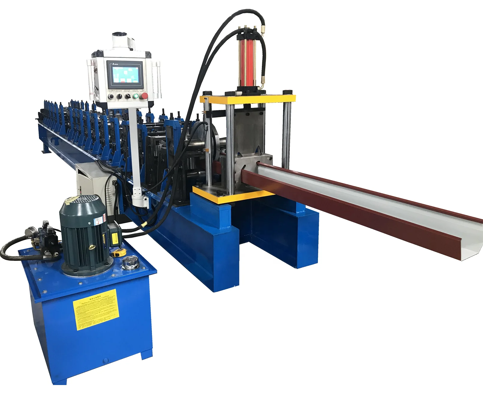 PLC control Roofing Rain Gutter Making Machine for Roof Gutter Bending Machine