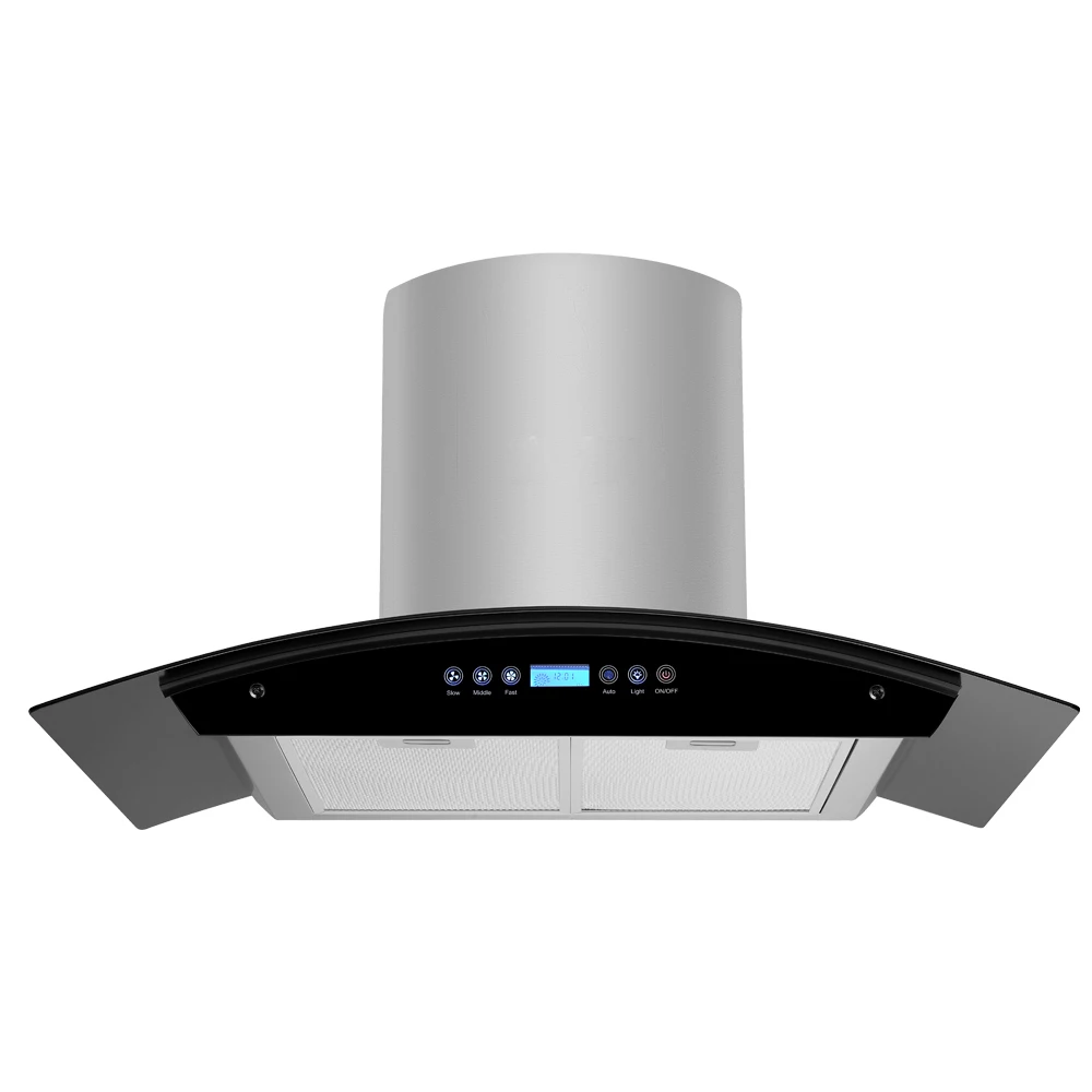 90cm Stainless Steel Household  Range Hood Kitchen Exhaust Cooker Hood Smoke Extractor Hood
