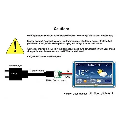NX4827T043 4.3 Inch HMI Intelligent Smart USART UART Serial Touch TFT LCD Module Display Panel For Raspberry Pi 2 A+ B+