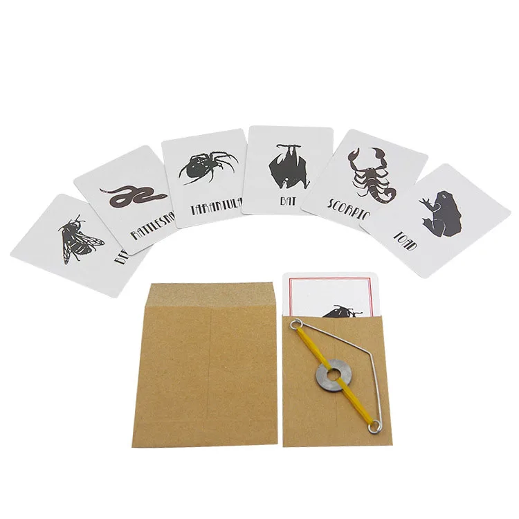 Novelty Prank Toy Card Scary Envelope Prediction Animal Card Envelope Insect Predict Gimmick Cards Joke Toy Magic Trick Props