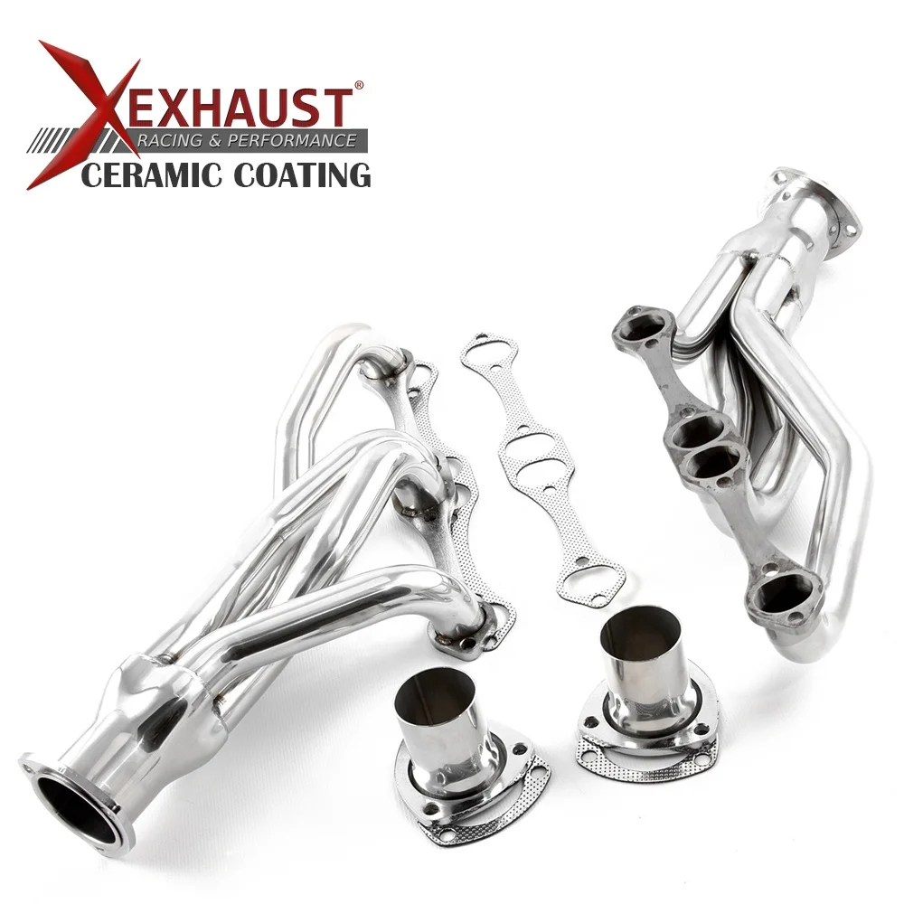 Ceramic coating exhaust manifold exhaust pipes ceramic exhaust header for chevy SBC 350 CAMARO chevrolet CHEVELLE NOVA V8