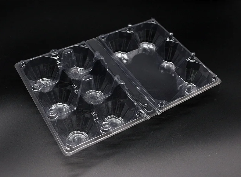 Контейнер для яиц для супермаркета, Товары в наличии, упаковка для 6 яиц, прозрачная коробка, лоток для яиц