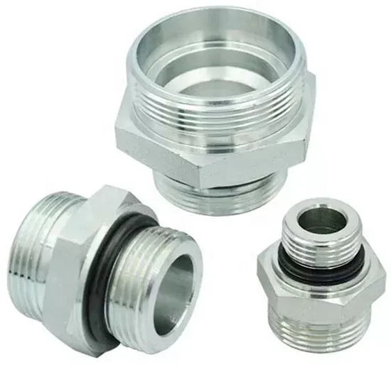 Steel Carbon Metric Male 24 H.T Hydraulic Hose Adapter 60 Cone And Tube Fitting BSP O-ring Tube Fitting Joints for Hydraulic