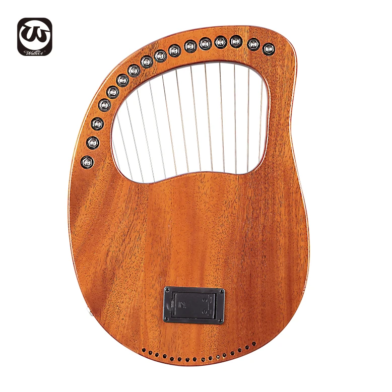 2022 Walter new wholesale 16 string lyre harp with EQ,solid mahogany wood harp,Best Selling lyre harp WH-16EQ