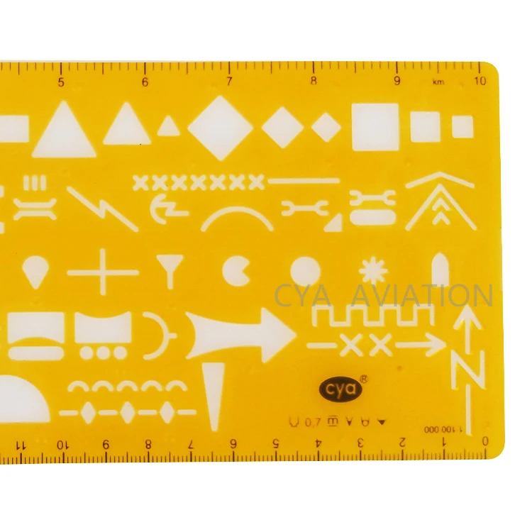 CYA nato 8356 ruler plastic map marking template stencil for outdoor training & map reading