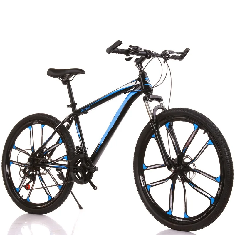 26  inch Road city bicycle/High carbon steel mountain bike White black blue /High quality bicycles for young people