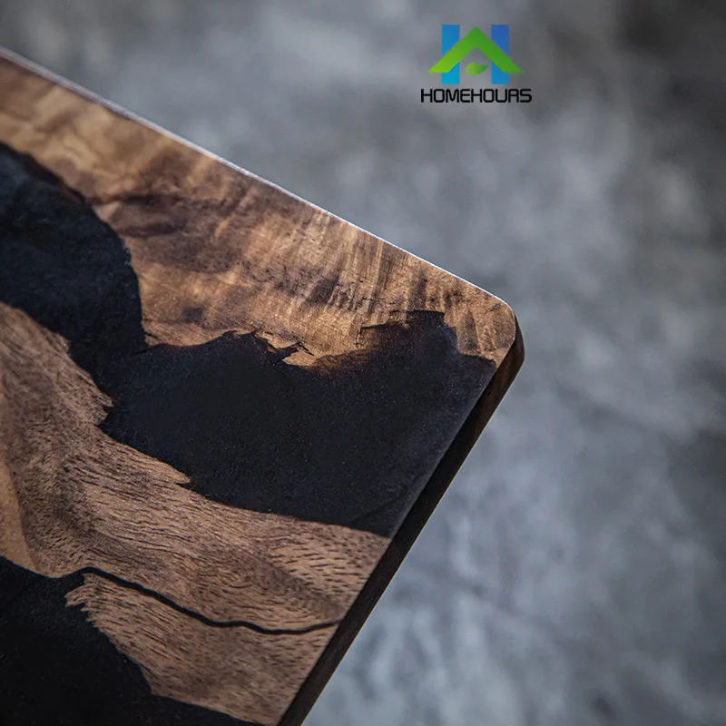 NEW square black clear epoxy resin walnut wooden coaster resin coaster for cup