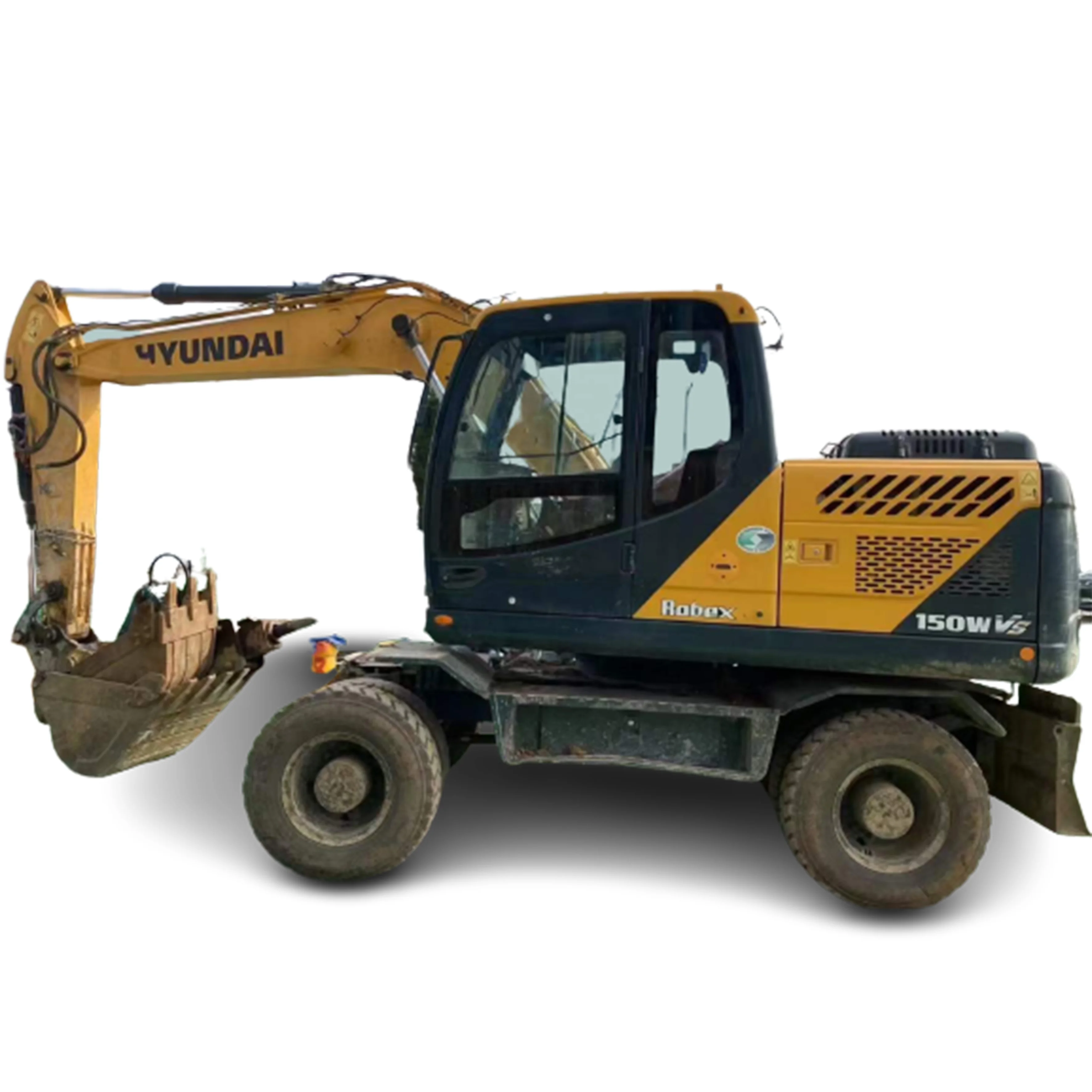 Good Working Used Hyundai 150WVS Wheel Excavator Korean Excavators Second Hand for Sale