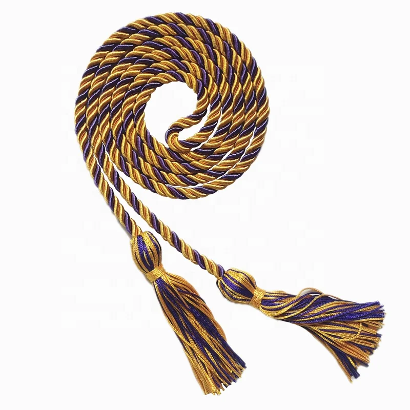 Gold/Purple  Multicolor-Academic-Grade  graduation honor  cords graduation cords