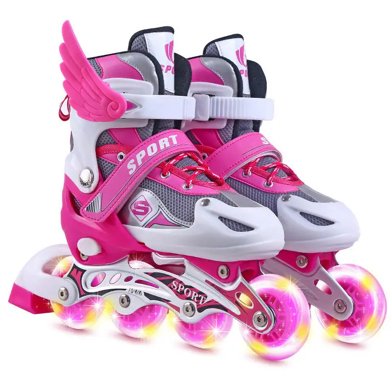 Hot Sell Roller Skate Durable Adjustable 4 Wheels Skating Skates Shoes For Kids Boys Girls