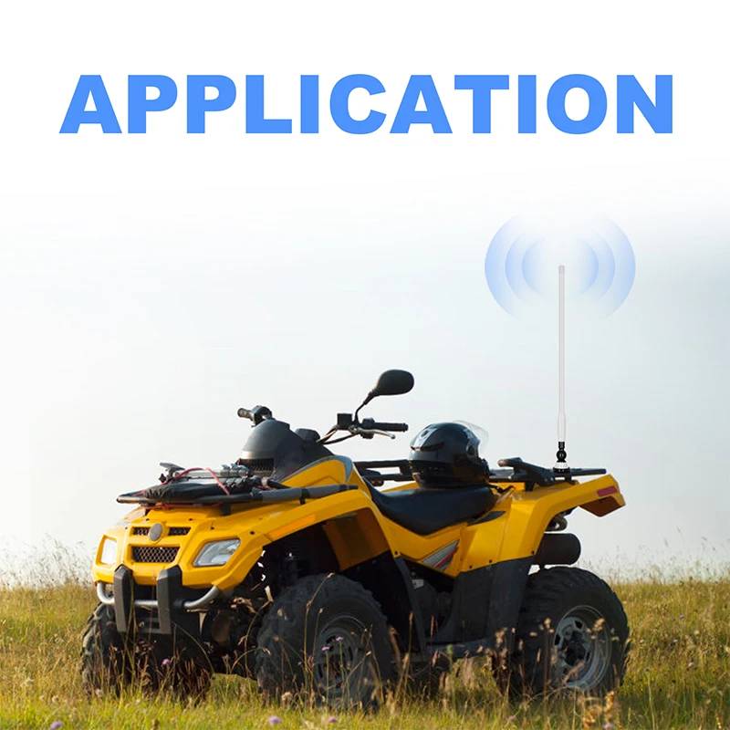 Marine White Rubber Antenna  Radio Antenna Waterproof Flexible Marine FM AM Modulators For Car Yacht Tractor ATV UTV RV