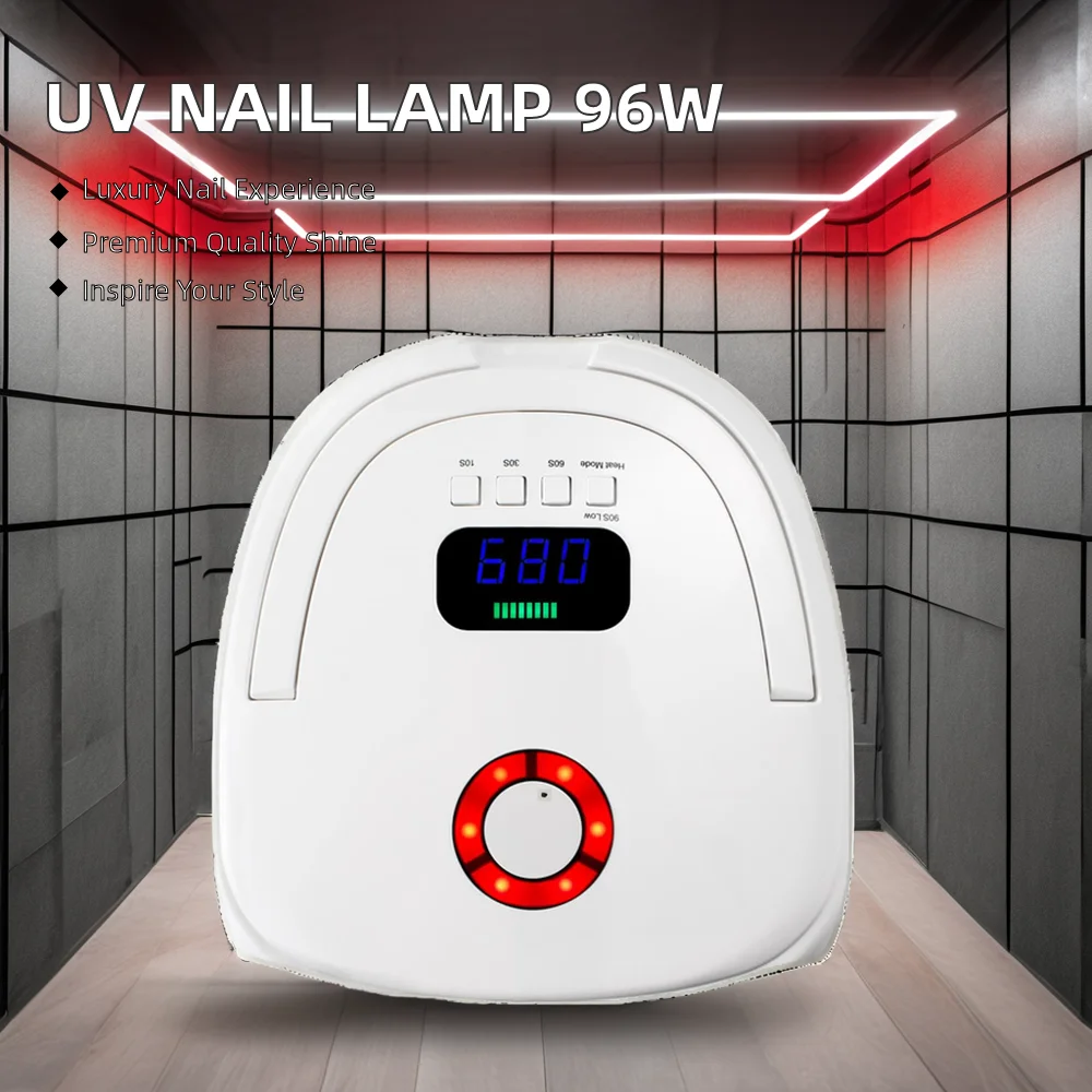 Professional 96W UV LED Nail Dryer Gel Polish Manicure Table with Battery Power Supply Nail Lamp for Nail Tech