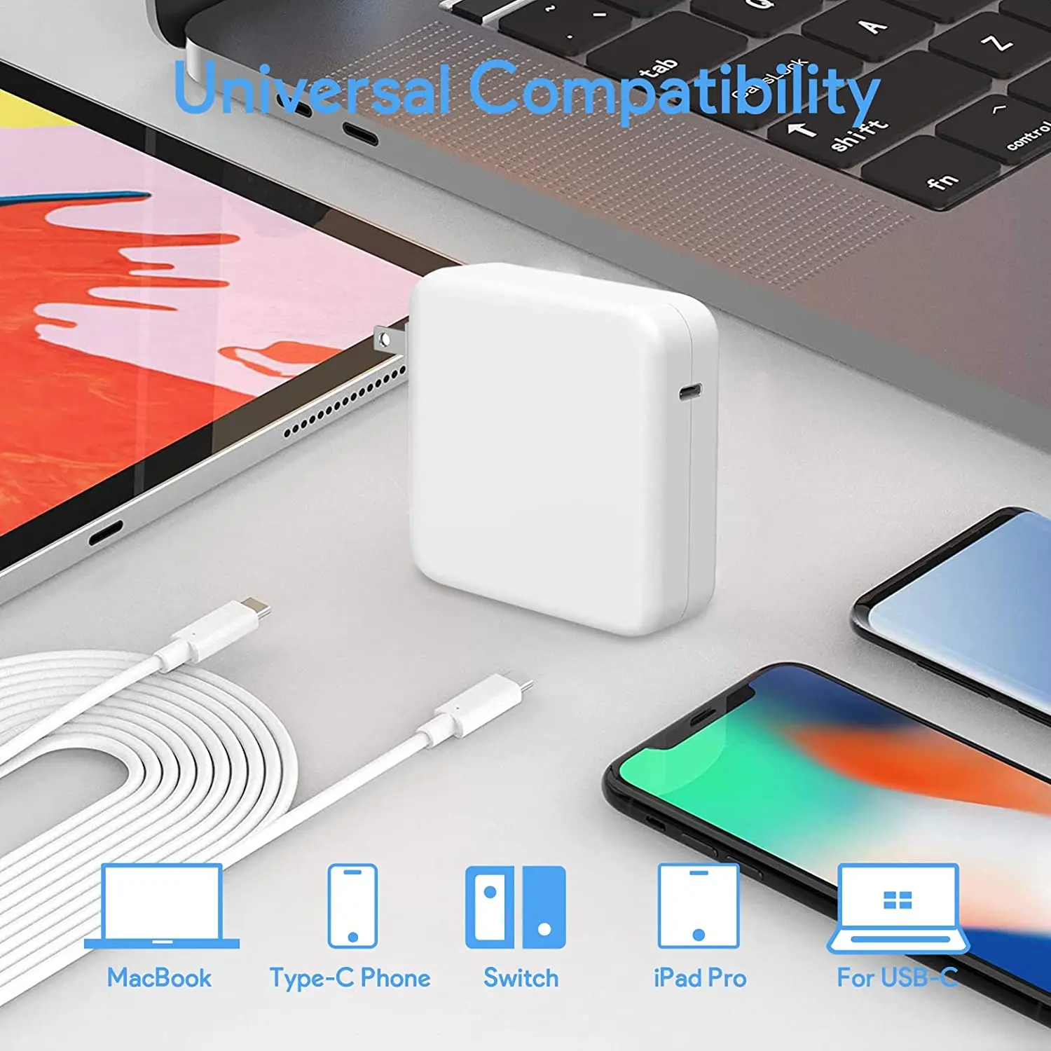 portable usb c laptop charger us eu uk plug 40w 35w 12w wall charger type c charger for macbook pro