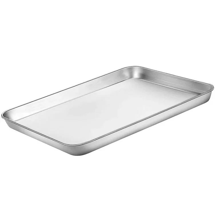 Food Grade Sheet Pan 60x40cm Aluminum Bakeware Baking Sheet Tray Nature Surface Aluminum Kitchenware Sheet Pan