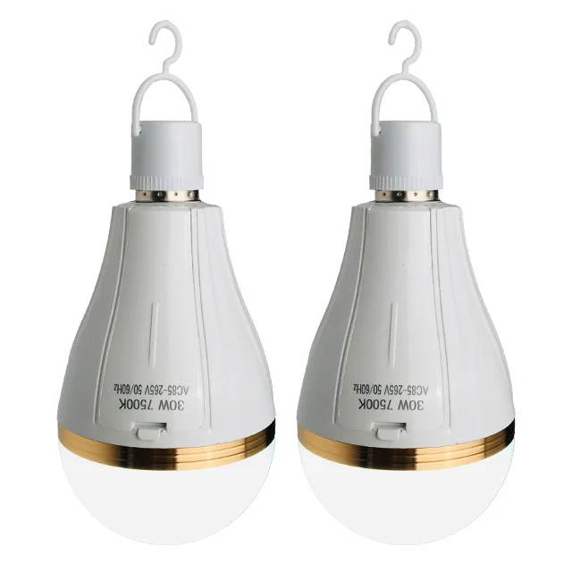 30w e27 b22 emergency led bulb with battery led rechargeable light bulb