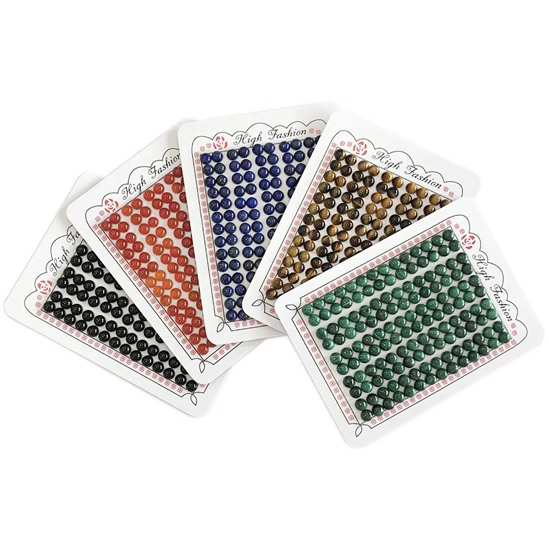 Natural Stones Cabochons 6mm Gemstone Loose Beads For Making Earrings