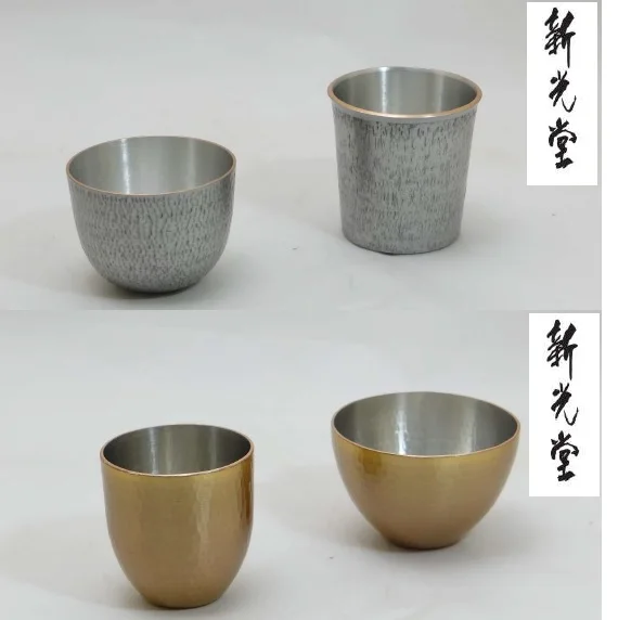 Popular high quality sake pure copper cup with Japanese style