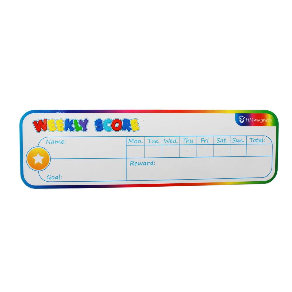 Customizable Chores Dry Erase Large Magnetic Reward Chart for Kids