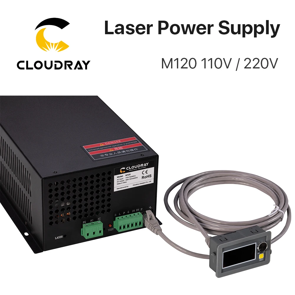 Cloudray MYJG 100W 120W 150W 180W Laser Power Supply With Monitor For CO2 Laser Cutting Machine