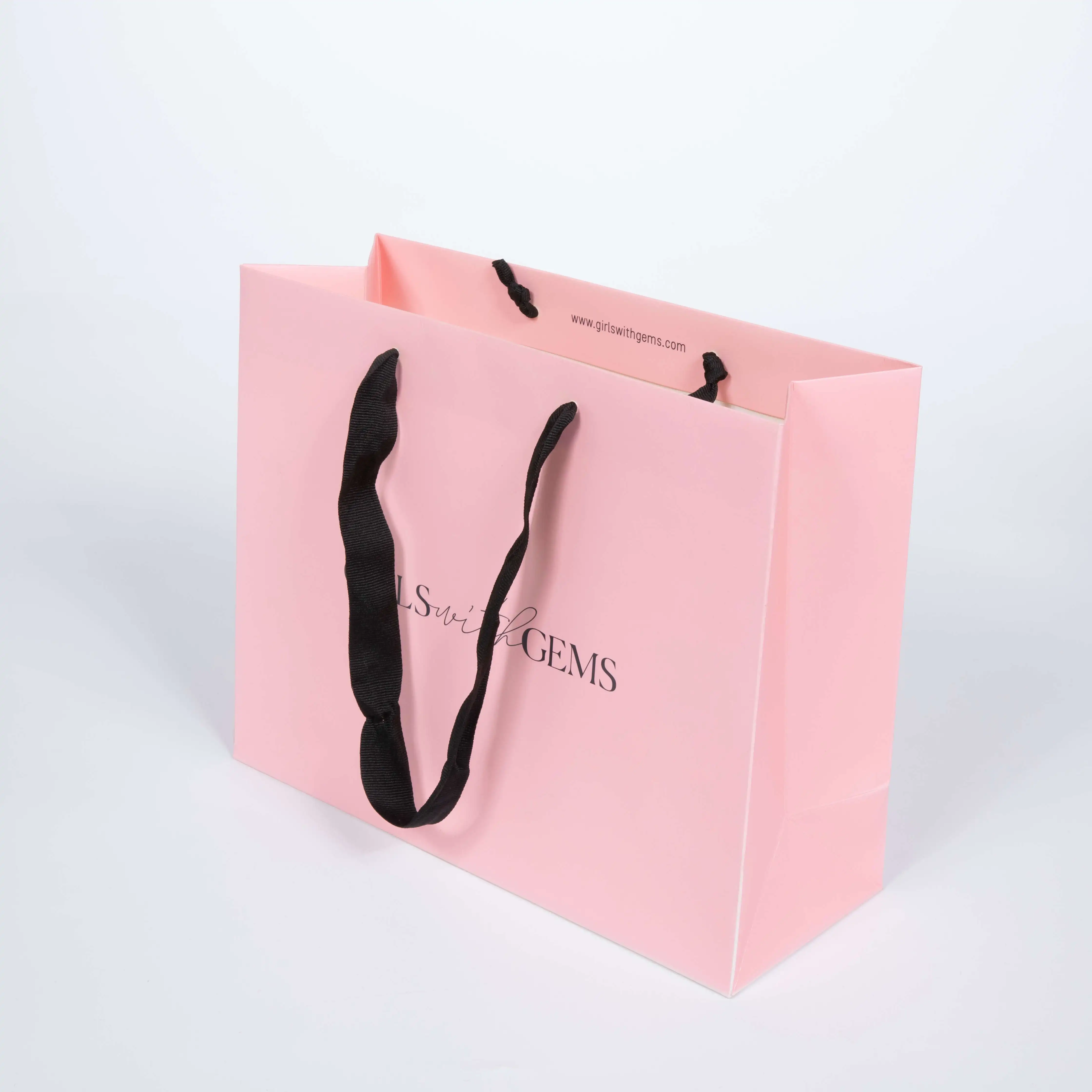 Fancy high quality black paper bag shopping  paper bag