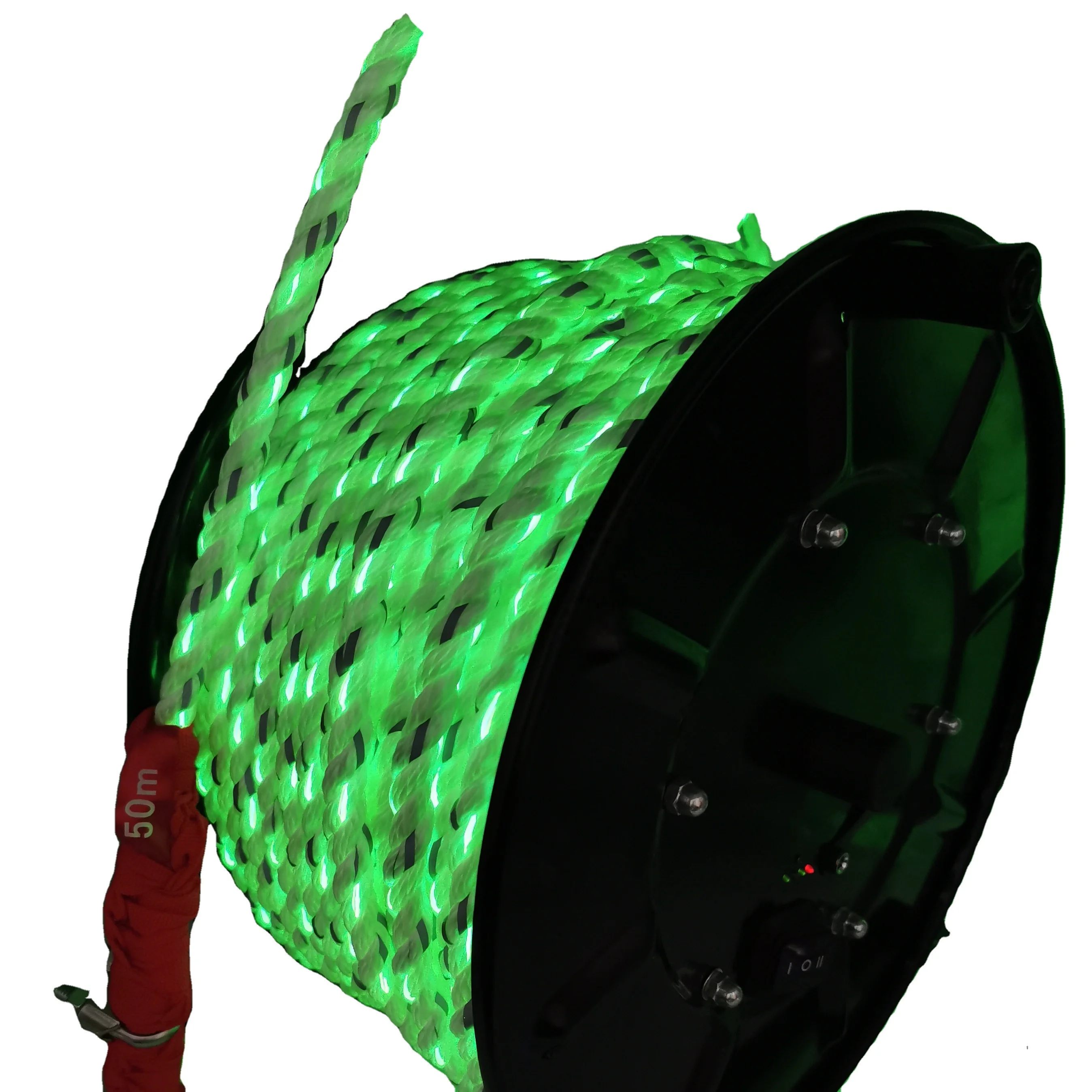 Water lighting safety guidance pulling-boat, rowboat floating glowing rescue rope