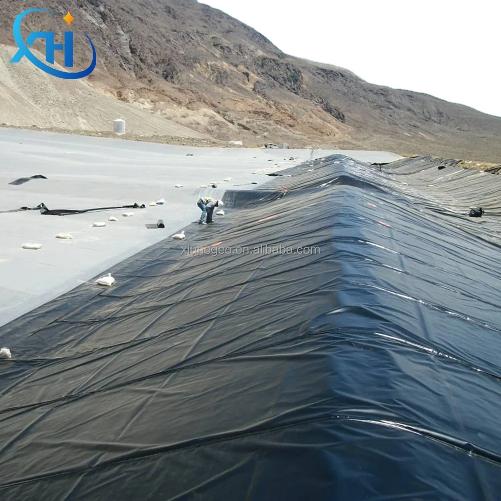 0 5 мм HDPE геомембранный вкладыш Гладкий Geoliner рыбный пруд для аквакультуры