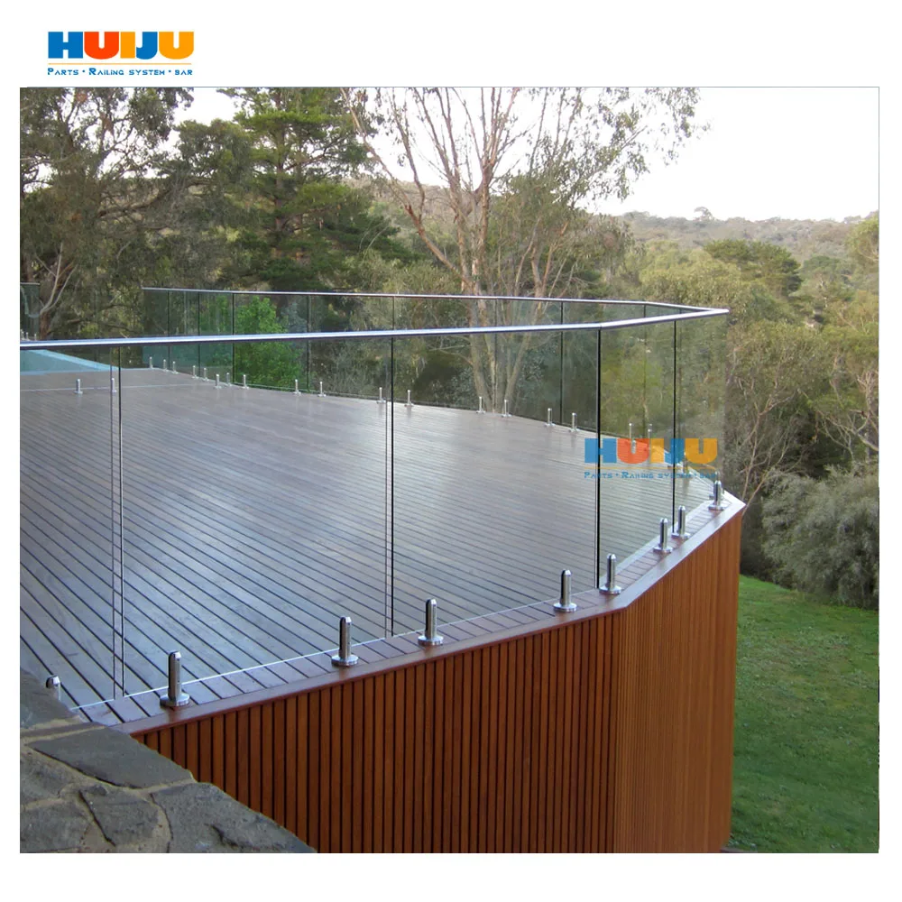 HJ Factory high quality custom outdoor competitive Price pglass spigot and glass spigot clamp for swimming pool Handrail