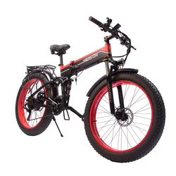 Велосипед электрический складной, колеса 26 х4, 0 колеса, 48 В/1000 Вт, литиевый аккумулятор 14 Ач/48 В, горный электровелосипед