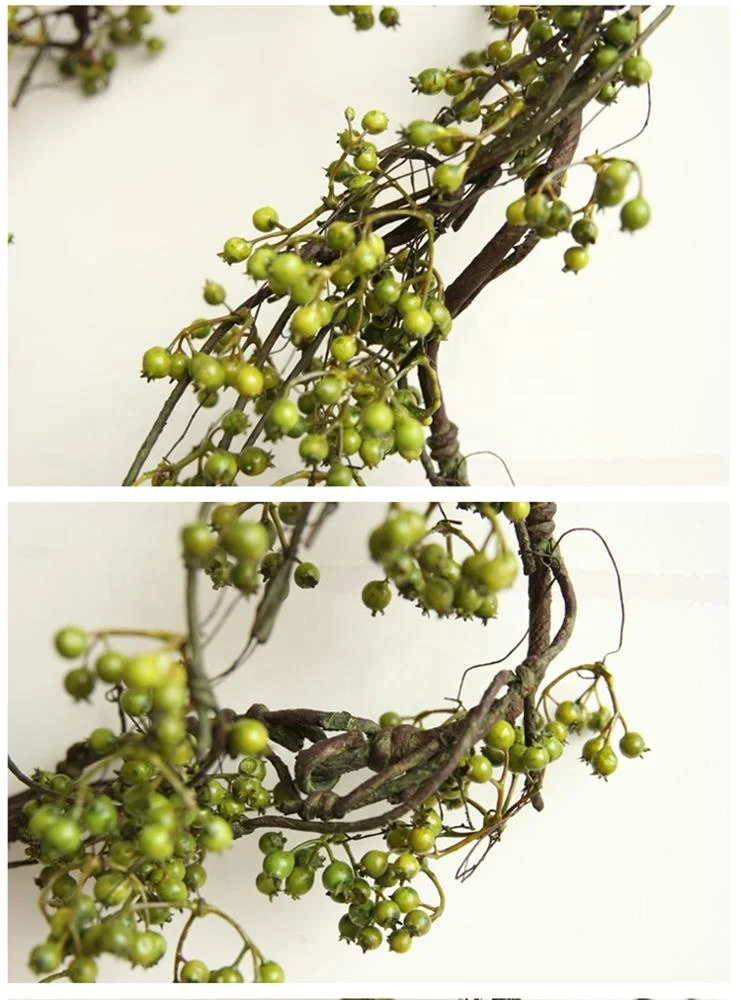 Z-3250  2M Artificial PU Foam Cane Fruit Green Vine Plants for Wedding Decoration