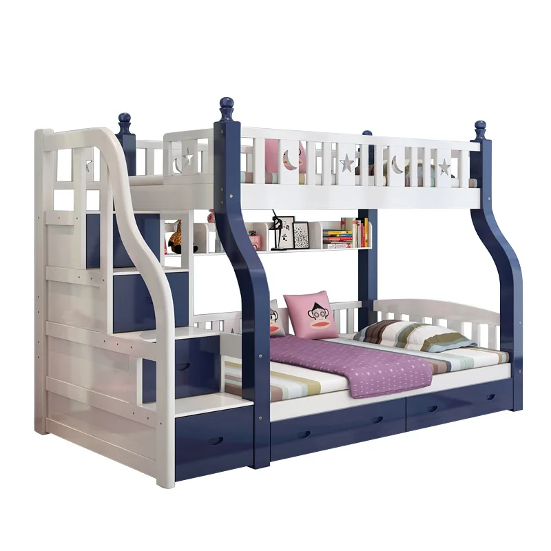 Good Quality OEM Children Bedroom Furniture Sets Solid Wood Kids Wooden Bunk Bed for Sale