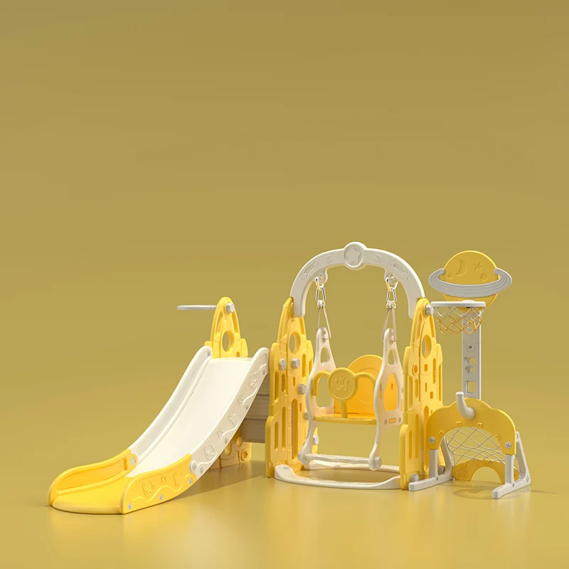 Children Plastic Swing Slide Toys Indoor Playground 3 In 1 baby Slide Swing Set ECO-friendly Plastic slide indoor playroom
