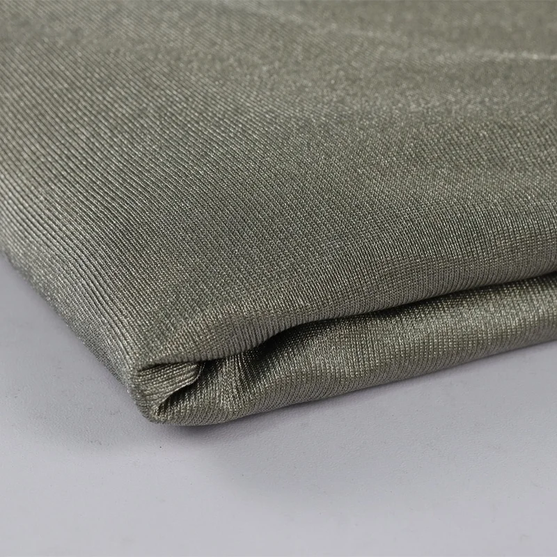 Antimicrobial 4-way stretch anti-radiation emf shield spandex silver coated conductive fabric for clothing