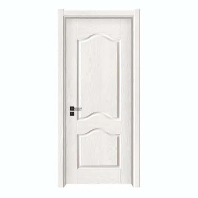 China Custom Modern Interior Plain White Hollow Core Flush PVC Bathroom Toilet Door Panels Wood Door