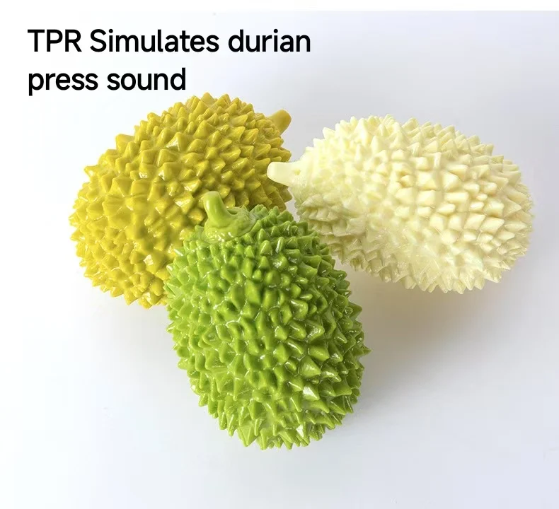 New Pet Vocal Toys Bite Resistant Molar TPR  Durian Shape Grinding Teeth Bite Resistant Dog Toy Pet Interactive Training Toy