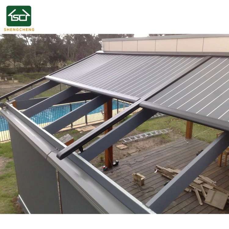 Easy Install Retract Awning Roof Folding Shade Canopy Balcony Customized Skylight Awning Retractable Electric Awning