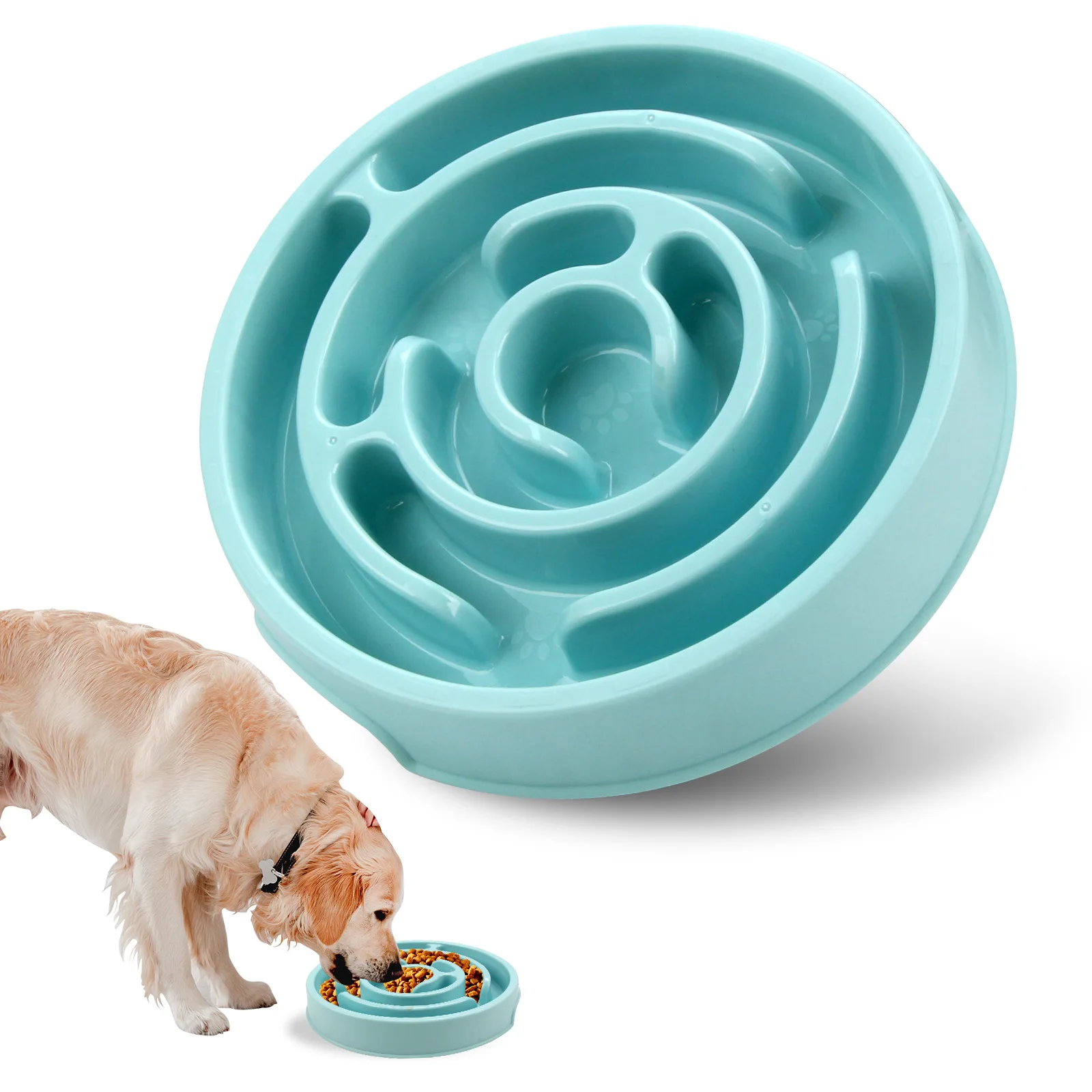 New Pet Slow Food Plate Pet Supplies Anti choking Cat and Dog Slow Food Plate