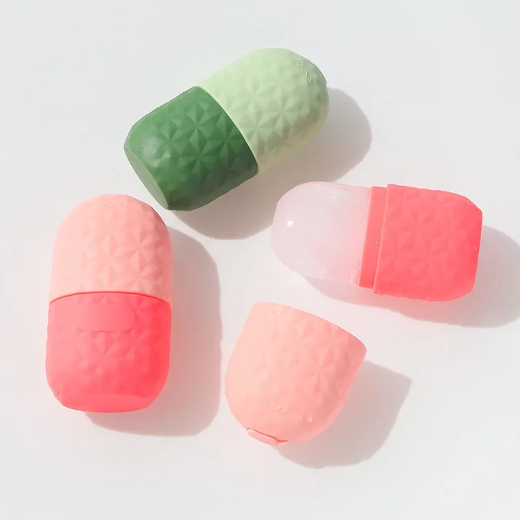 Custom skin care tool face massage silicone ice globe ice cube roller face cooling massage roller