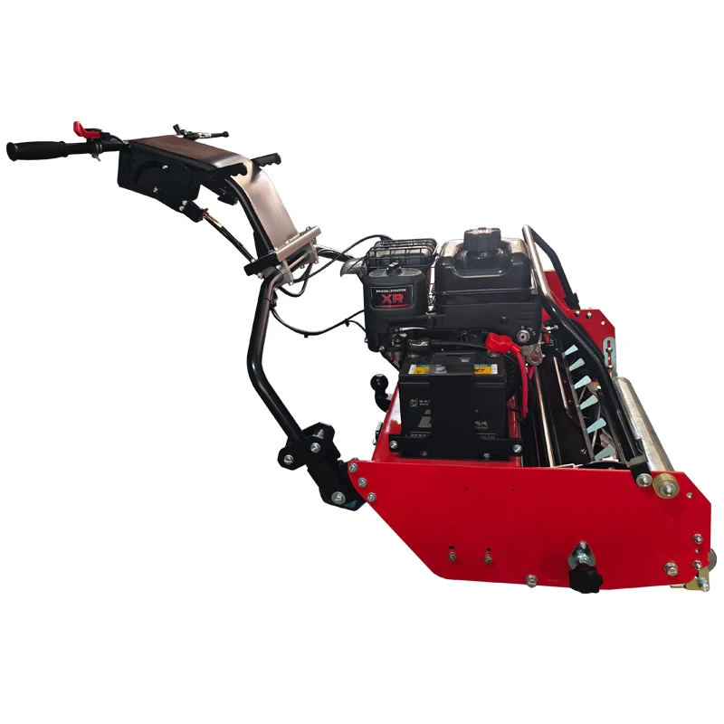 High performance green gasoline lawn mower industrial grade four stroke optimal cutting lawn electric start wide working area